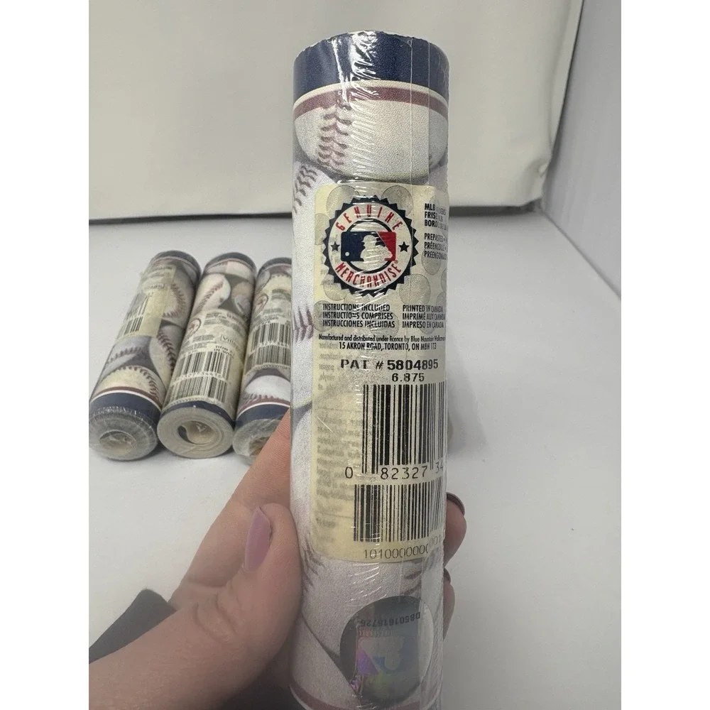 Vintage MLB Genuine Merchandise 90 ft (6)Baseball Prepasted Wallpaper Border Boy